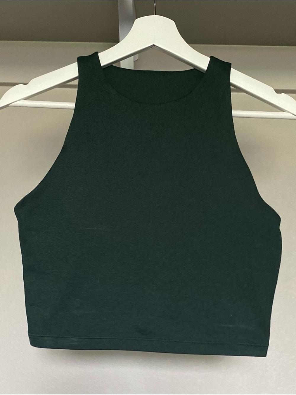 Women's Dark Green Cropped Tank Top